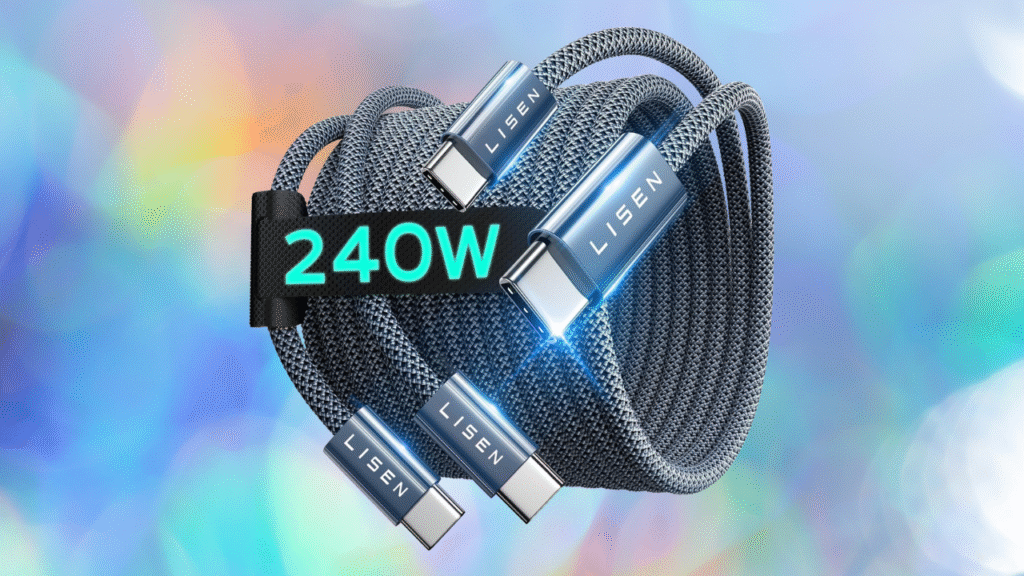 10 foot 240W USB C Charging Cables These lengthy 10 foot 240W USB C charging cables are perfect for charging your handheld devices phones tablets or laptops from a comfortable distance and the 5